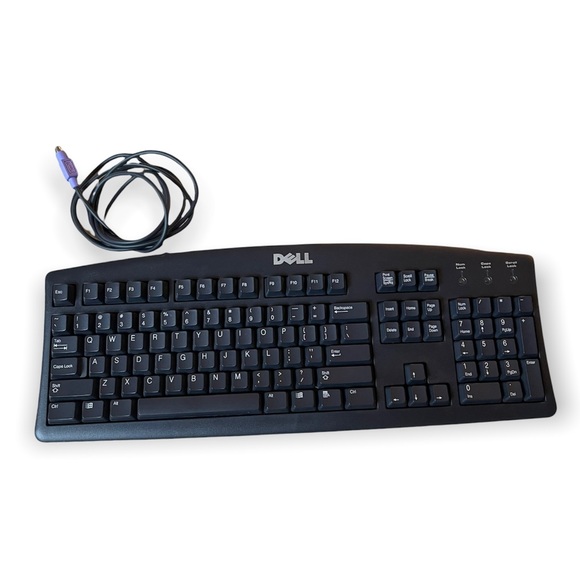Dell PC 104 Key RT7D20 Black Keyboard PS/2 Quiet Key 04N454 Wired - Picture 1 of 8